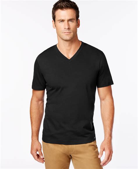 michael michael kors merlin v-neck top mens|Michael Kors cotton t shirt.